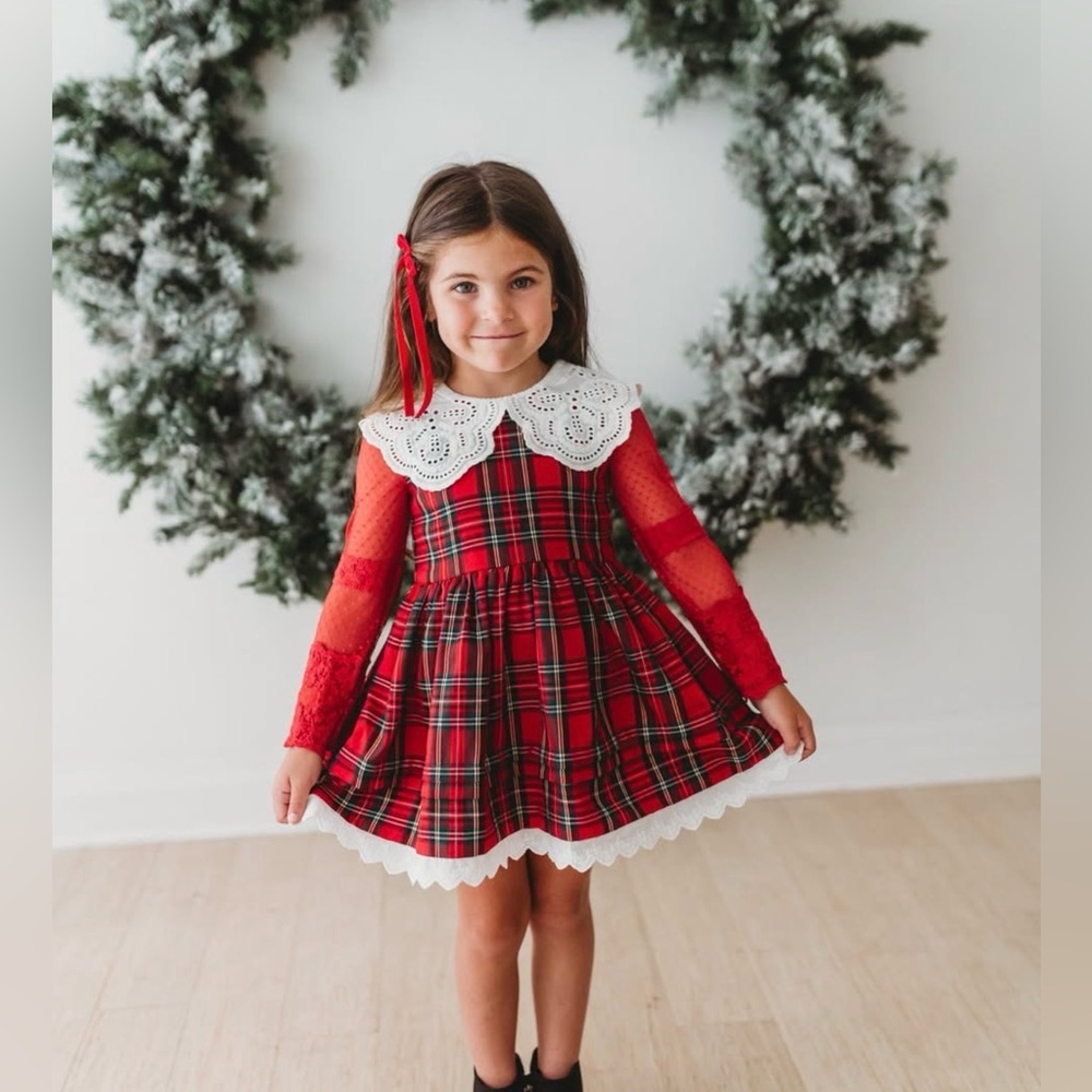 Red Plaid Christmas Tartan Dress